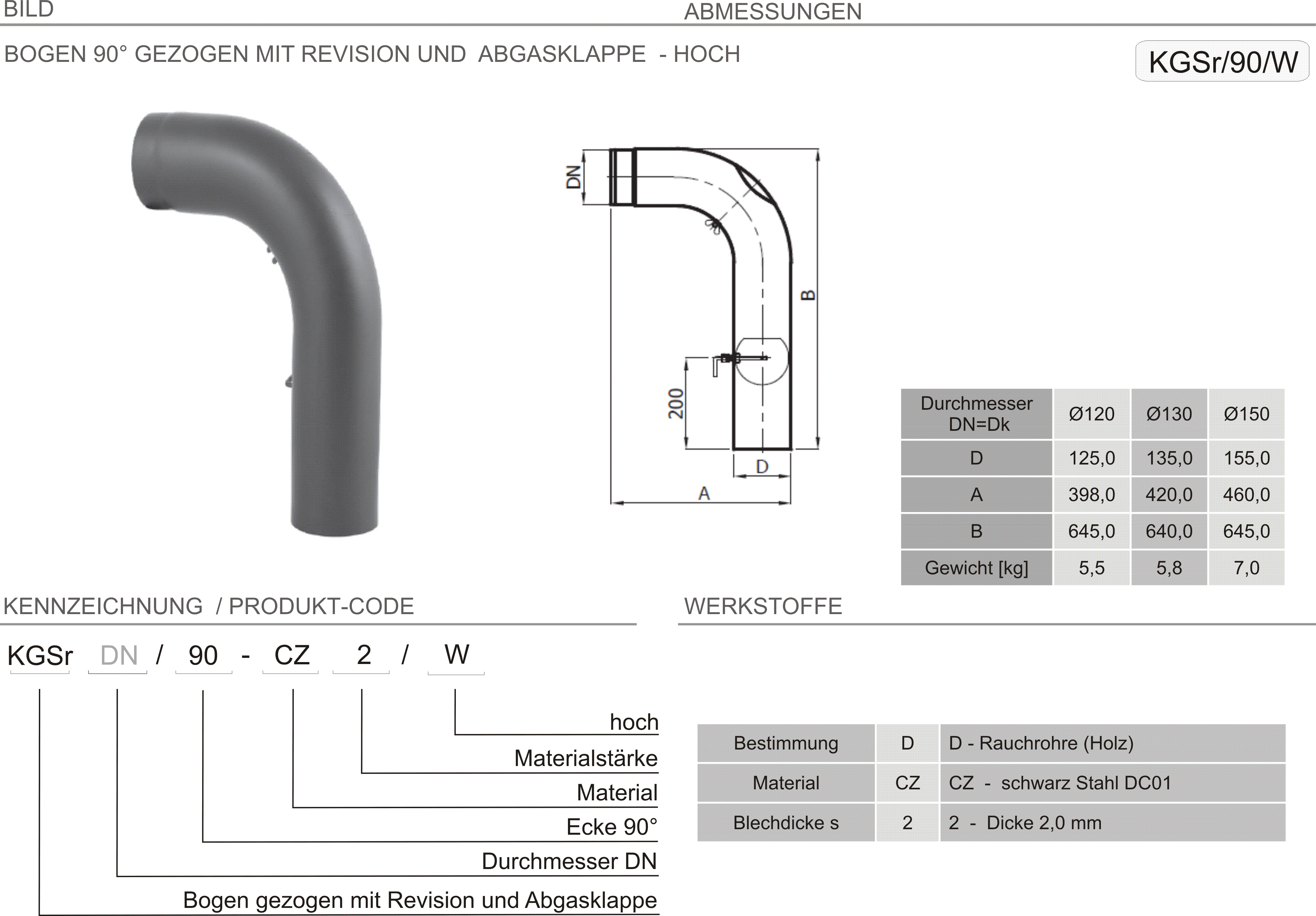 Produkt Beschreibung SPK-KGSr90-W